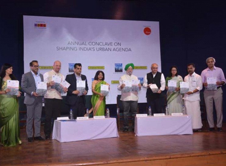 Release of ASICS 2017 at Janaagraha’s Annual Conclave on Shaping India’s Urban Agenda 2018   L to R: Swati Ramanathan, Co-Founder, Jana Group,  Kunal Kumar IAS, Joint Secretary and Mission Director – Smart Cities, Yuri Afanasiev, Former UN Resident Coordinator, India,  Amitabh Kant, Former CEO of NITI Aayog, Latha Venkatesh, Executive Editor, CNBC TV-18, Hardeep Singh Puri, Minister, Housing and Urban Affairs, Government of India,  Dr Junaid Ahmed, former World Bank Country Director for India, Naina Lal Kidwai, Former President, FICCI, V K Prashant, former Mayor, Thiruvananthapuram MC, Ramesh Ramanathan, Co-Founder, Jana Group