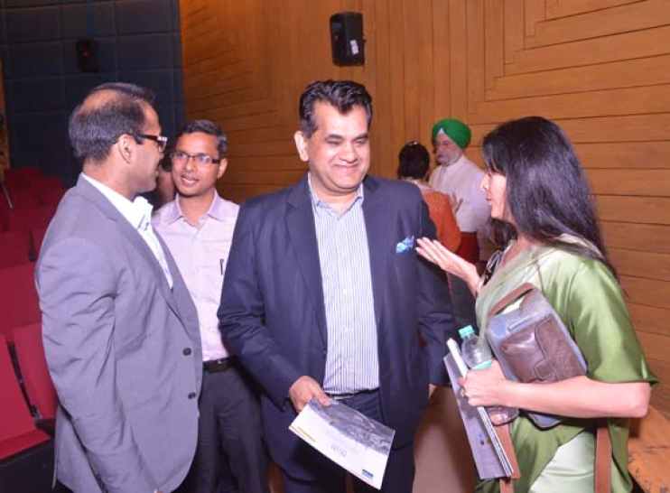 Kunal Kumar IAS, Joint Secretary and Mission Director – Smart Cities, Amitabh Kant, Former CEO of NITI Aayog and Swati Ramanathan, Co-Founder, Jana Group at Janaagraha’s Annual Conclave on Shaping India’s Urban Agenda 2018
